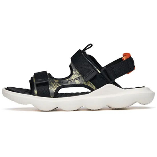 ANTA Beach Sandals Men Green Black
