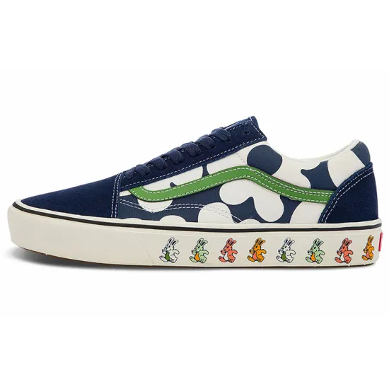 Vans Old Skool Skateboarding Shoes Unisex Low-top Blue/White/Green