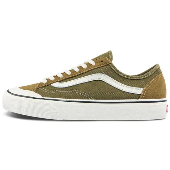 Vans Style 36 Skateboarding Shoes Unisex Low-top Army Green/white