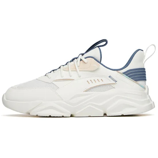 Anta Life Collection Cushioning, Slip Resistant, And Abrasion Resistant Low Top Sports Casual Shoes Blue White