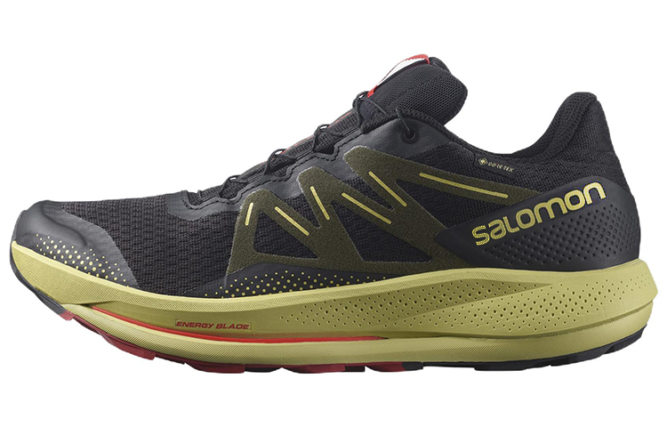 SALOMON Pulsar Trail Running Shoes Men's Low Top Black/Green