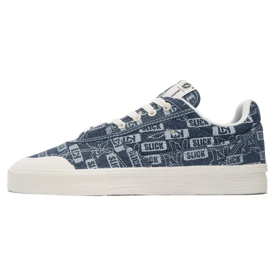 LiNing 50/50 Skateboard Shoes Men Low-Top Guangdong Blue
