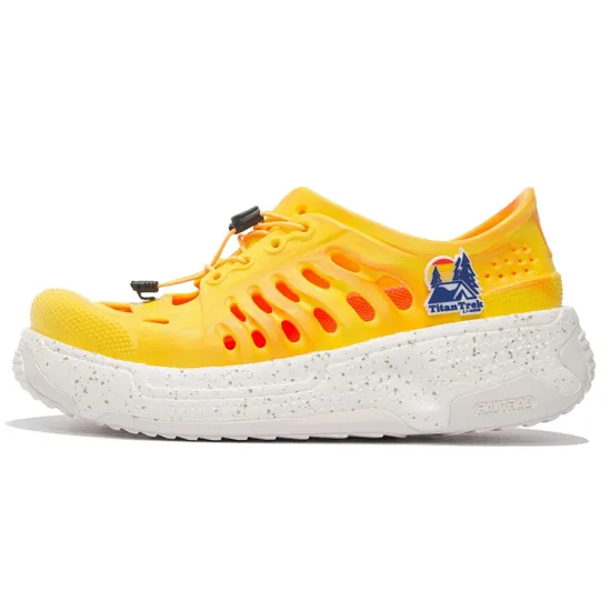 LiNing Pan Gu Trek Casual Shoes Women's Low-Top Bright Yellow/Fluorescent Sweet Orange