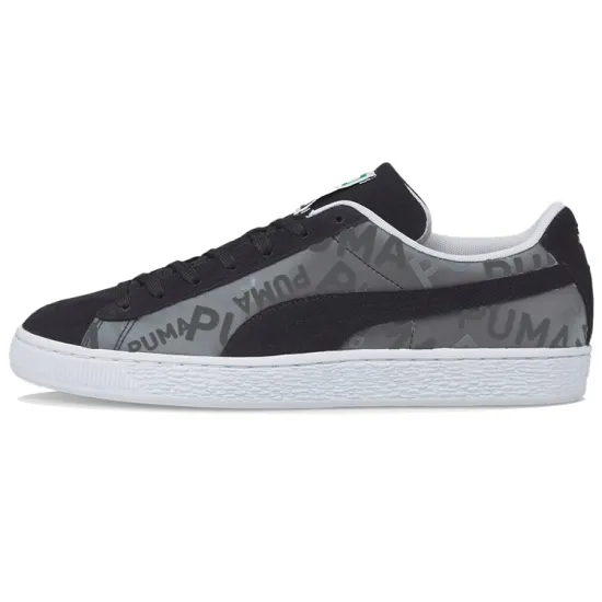 PUMA Suede Skateboarding Shoes Unisex Low-top Black/gray/white