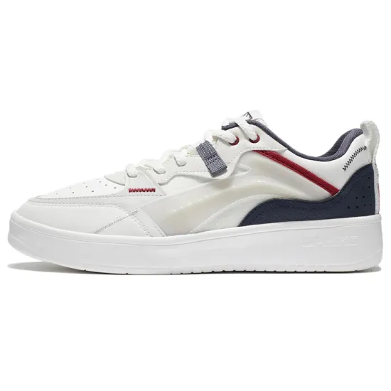 LINING Skateboard Shoes Men Low-Top White Sand Gray/Mist White