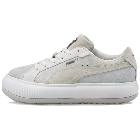 PUMA Suede Skateboarding Shoes Women's Low-top Grey/white