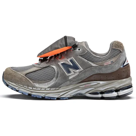 New Balance 2002R Grey Brown Pouch