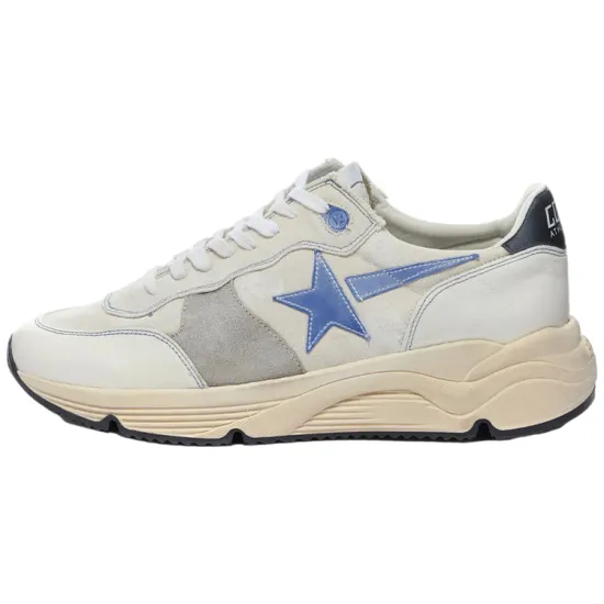 Golden Goose Running Sole Lifestyle Shoes Men Low-top White/Blue