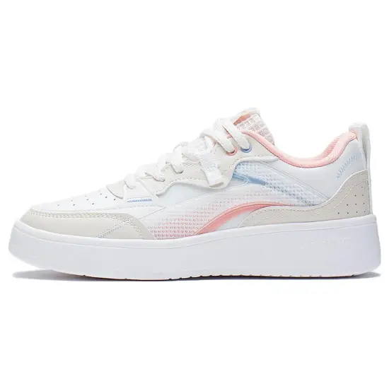 LINING Skateboard Shoes Women's Low-Top Swan White/Mist White