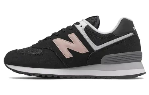 New Balance 574 Series Low Tops Retro Black Pink Women's
