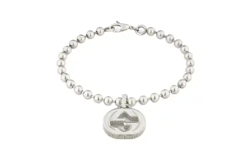 GUCCI Ladies Interlocking GG Charm Bracelet