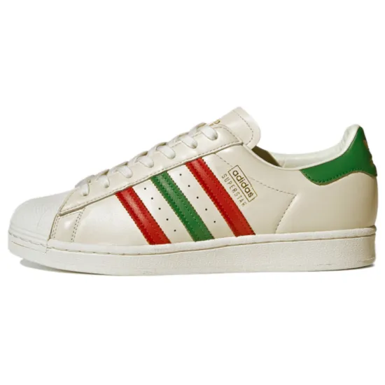 Adidas Originals Superstar Shoes 'Off White Scarlet Green'