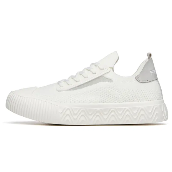 ANTA Skateboard Shoes Women's Low-Top Ivory White/Gray