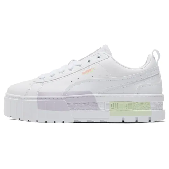 PUMA Mayze Skateboarding Shoes Women's Low-top White/purple/white