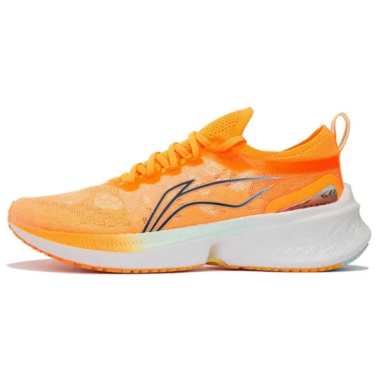 LINING Feidian Discovery Running Shoes Men Low-Top Fluorescent Sweet Orange