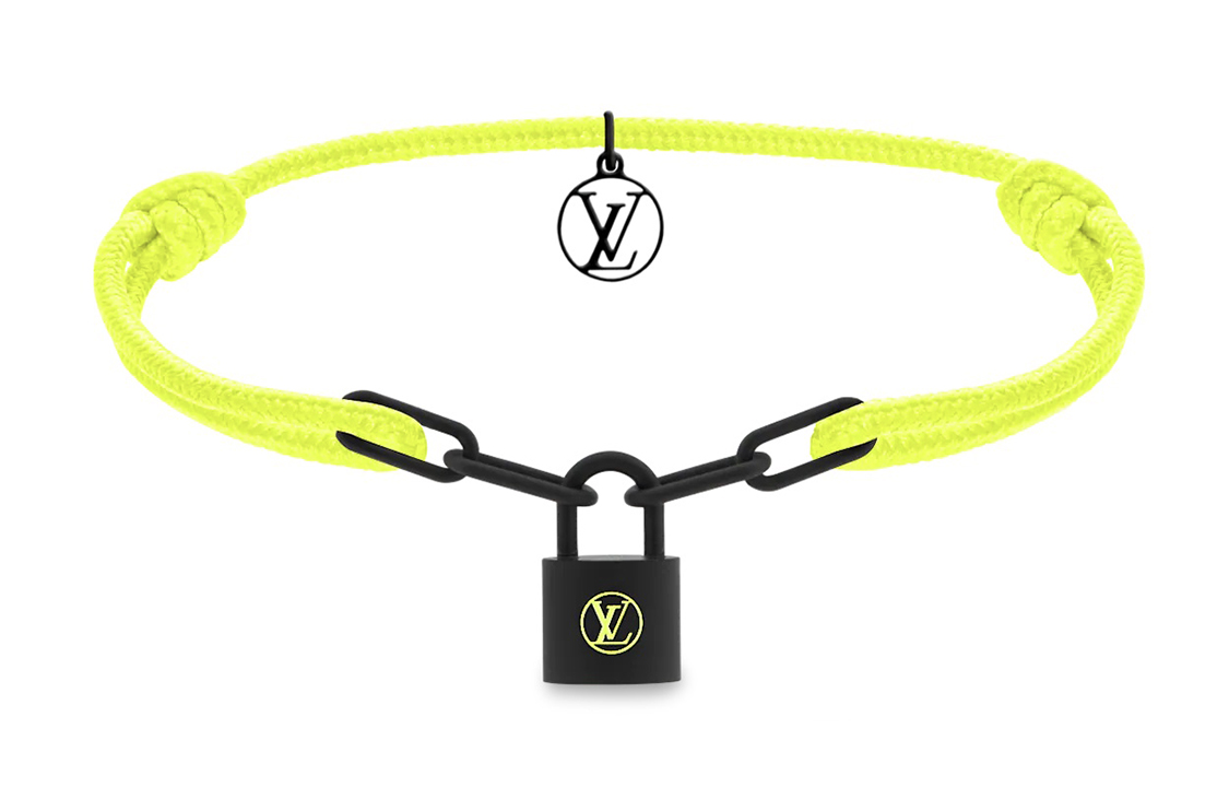 LOUIS VUITTON Casual fashion trend SILVER LOCKIT titanium polyester bracelet, same style for men and women