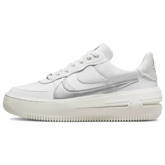 Nike Air Force 1 PLT.AF.ORM Summit White Metalic Silver Women's