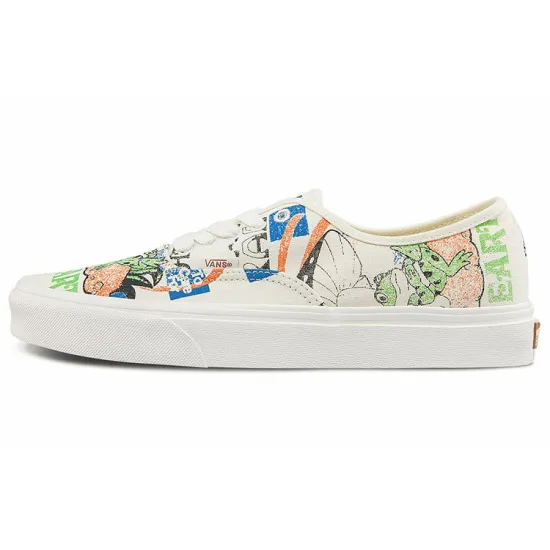 Vans Authentic Skateboarding Shoes Unisex Low-top White/Black/Blue/Green/Orange