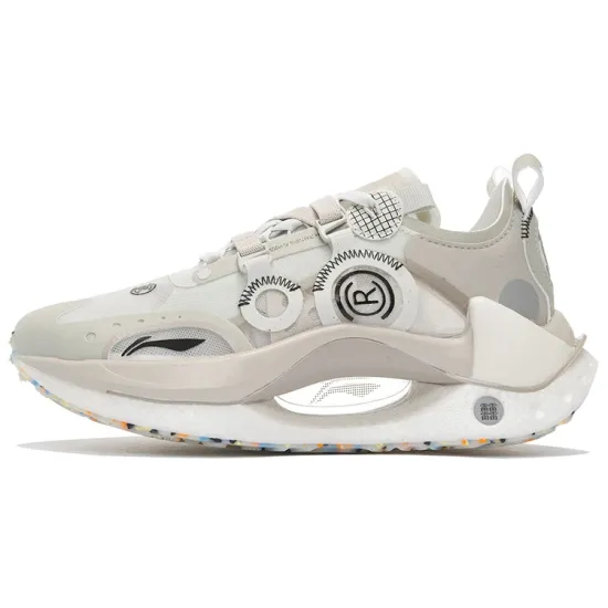 LiNing Jueying CRC Casual Shoes Women's Low-Top Frost White/Silver Fish Gray