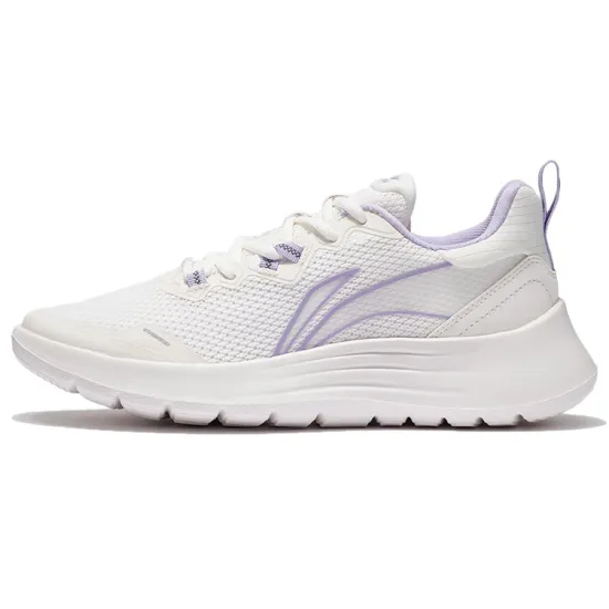LINING Running Shoes Women's Low-Top Mist White/Bad Little Purple