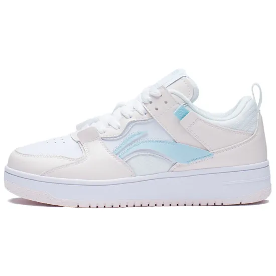 LINING Skateboard Shoes Women's Low-Top Light Rose Pink/Standard White