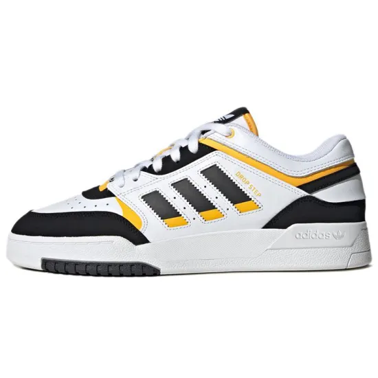 Adidas Originals Drop Step Skateboard Shoes Unisex Low-top White/Black/Yellow