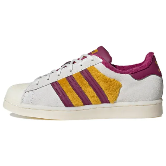 Adidas Originals Superstar Series Skateboard Shoes Women's Low-top White/Red/Yellow