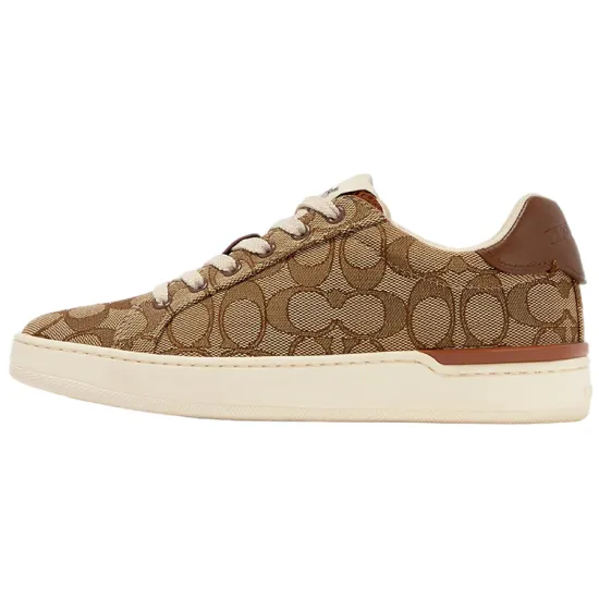 COACH Clip Skateboard Shoes Women's Low-Top Khaki