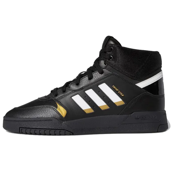 Adidas Originals Drop Step Skateboard Shoes Unisex High-top Black/Yellow/White