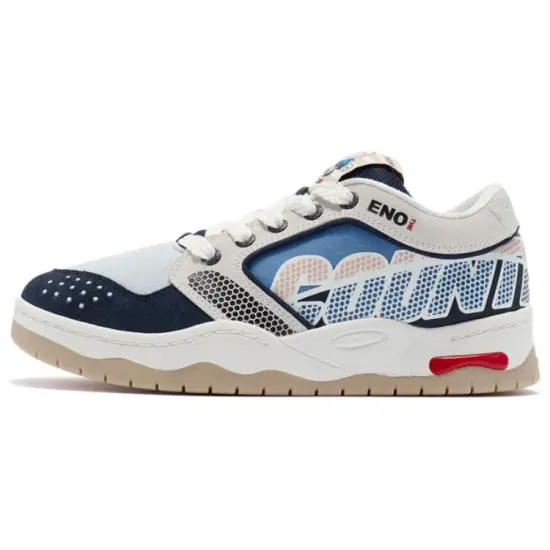 LINING CF Tracing Skateboard Shoes Men Low-Top Mist White/Prussian Blue/Outer Space Blue