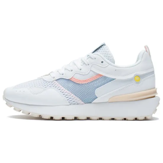 LiNing Fangyuan Classic Low-Top Sports Casual Shoes Women's White Blue