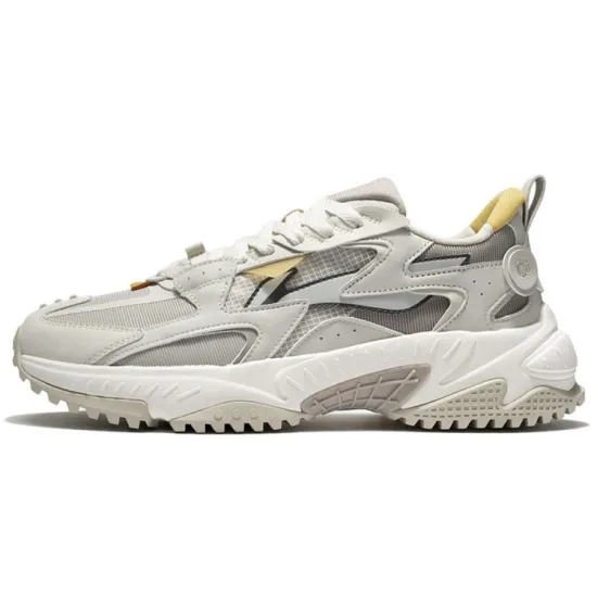 LiNing Cross River Rebound Cushioning Anti-Slip And Wear-Resistant Low-Top Sports Casual Shoes Men's Oat Gray