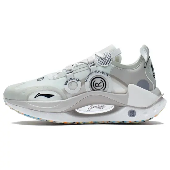 LiNing Jueying CRC Running Shoes Men Low-Top Frost White/Silver Fish Gray