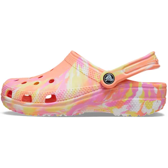 Crocs Classic Clog Marble Beach Sports Unisex Red Multi Color Sandals 'Red'