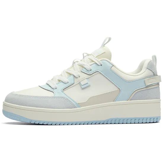 Anta Life Collection Slip-Resistant Cushioning Wear-Resistant Low-Top Skateboard Shoes White Blue Gray
