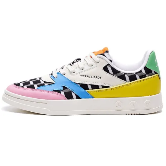 LI-NING 1990 Skateboard Shoes Men Low-Top White Pink/Yellow