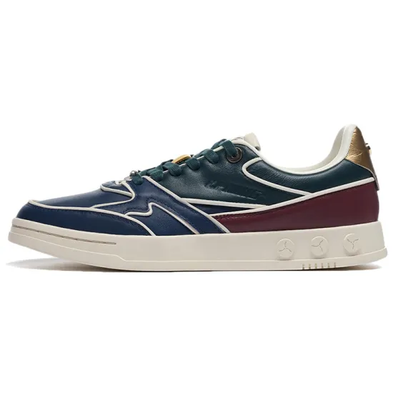 LI-NING 1990 Anti-Slip Wear-Resistant Low-Top Skateboard Shoes Men's Blue Red