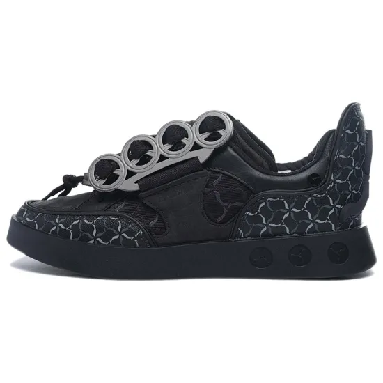 LI-NING 1990 Classic Collection Skateboard Shoes Men Low-Top Black