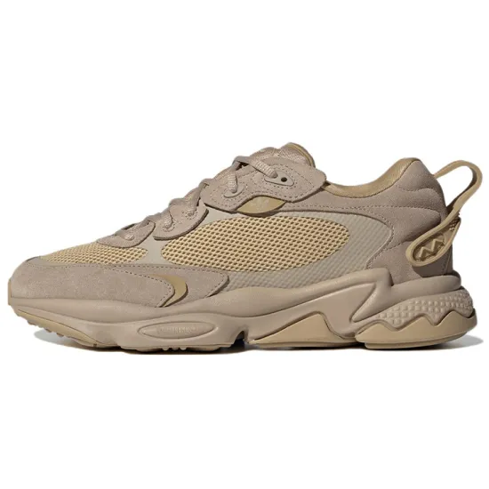 Adidas Originals Ozweego Lifestyle Shoes Unisex Low-top Deep Khaki Brown/yellow