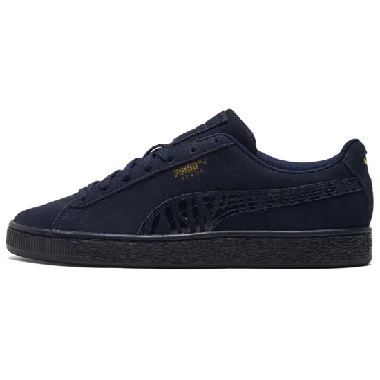PUMA Suede Skateboarding Shoes Unisex Low-top Dark Blue/Black