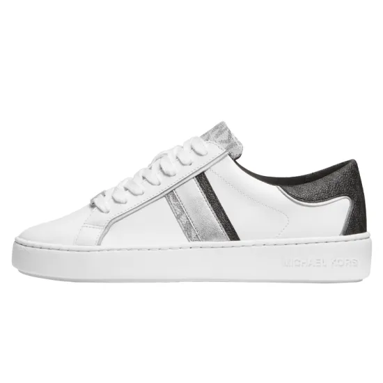 MICHAEL KORS KORS Skateboard Shoes Women's Low-Top White Black/Silver