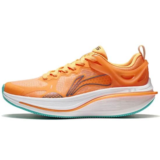 LINING WuShi 5S 2.0 Running Shoes Men Low-Top Fluorescent Melon Orange