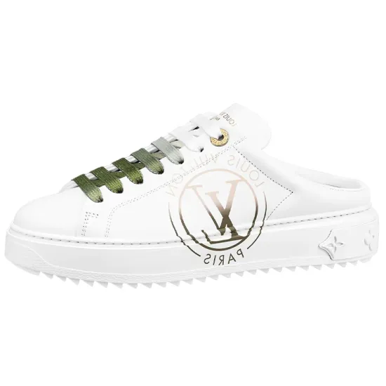LOUIS VUITTON Lv Time Out Mules 'White With Green Ombre' Women's