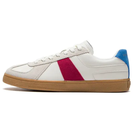 LINING Yunchuan Skateboard Shoes Men Low-Top Mist White/Brier Red