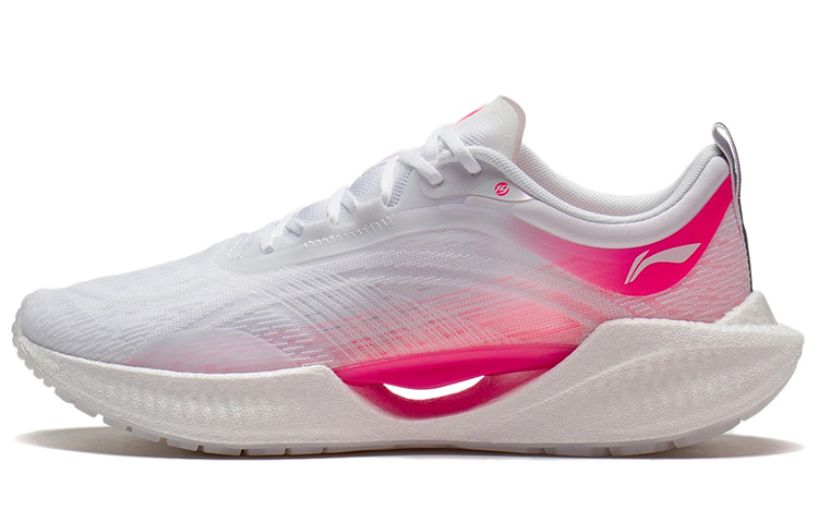 Li Ning Super Light 19 Cushioning Slip Resistant Running Shoes Women’s White Pink