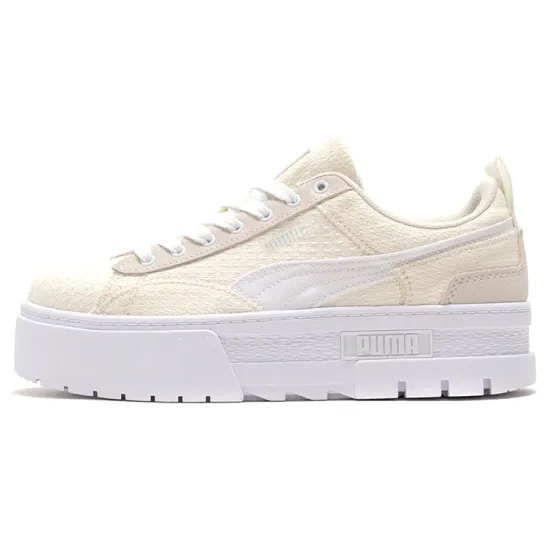 PUMA Mayze Patchwork Thick Sole Retro Casual Skateboarding Shoes White Women's