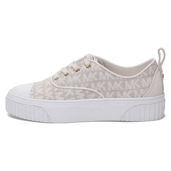 MICHAEL KORS Skateboard Shoes Women's Low-Top Vanilla White