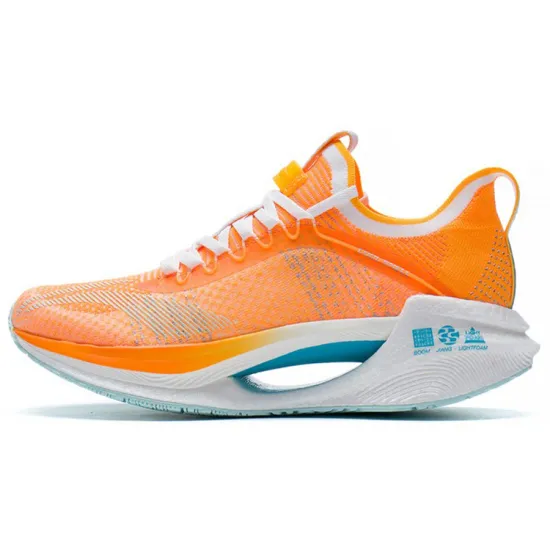 LINING Jueying Essential Running Shoes Men Low Top Neon Sweet Orange/Standard White