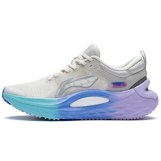 LiNing Furious Rider 6.0 Cushioning Anti-Slip And Wear-Resistant Low-Top Running Shoes Gray Blue Purple