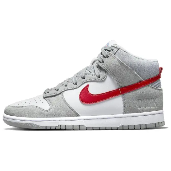 Nike Dunk High Light Smoke Grey Gym Red